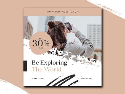 Travel agency social media post template branding design graphic design logo new social media post template new template new template design poster design social media post social media post template template design travel agency post template travel agency template typography