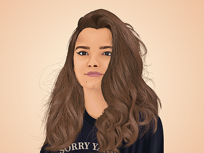 Realistic Vector Portrait artwork birthday gift branding design facebook post girl graphic design human face illustration image trace instagram post jabin moni photo frame portrait procreate profile picture realistic vector vector art vector draw