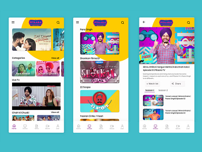 Pitaara APP UI- OTT App Concept figma hotstar netflix ott app video app ui xd
