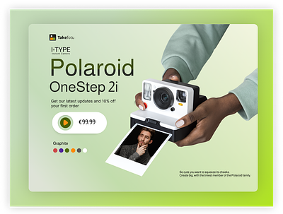 Polaroid Onestep 2i Camera New Web Ui camera ui web landing page webui