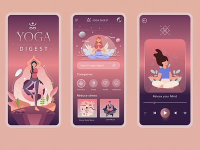 Yoga and Meditation App Ui