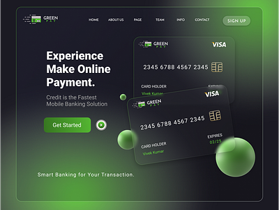 Glassmorphism Online Payment Banking Web Screen banking app credit card debitcard glassmorphism payment banking ui visa card