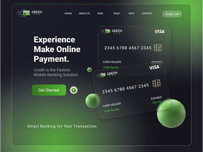 Glassmorphism  Online Payment Banking Web Screen