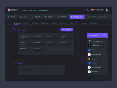 Media Manager Dashboard UI