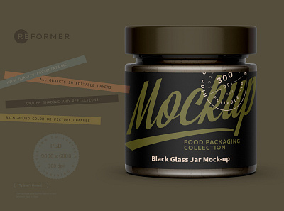 Black Glass Jar Mockup black mockup canned food cream creamed creamed honey dried apricots glass glass jar glass jar with honey golden layer half turned honey honey glass honey glass jar jar jar with honey mockup organic package packaging