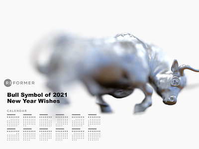 Bull Symbol of 2021 New Year Wishes