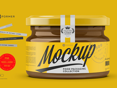 Glass Jar Mockup 200ml By Reformer Mockup On Dribbble