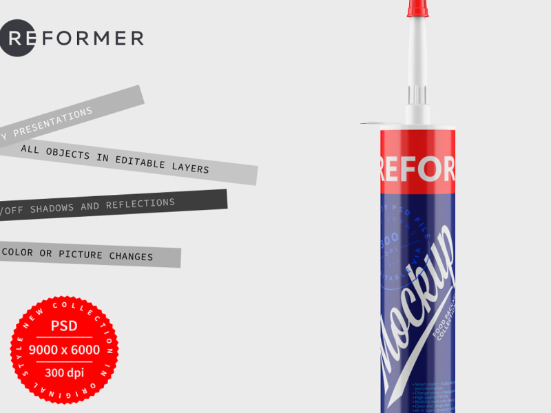 Silicone Sealant Tube Mockup by Reformer Mockup on Dribbble