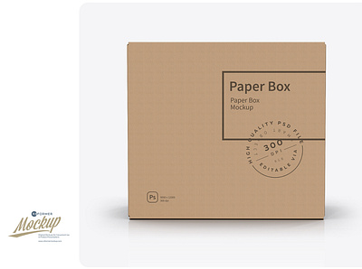 Kraft Paper Box Front View Mockup 3d animation branding coffee design food graphic design logo mock up mockup mockups motion graphics package packaging packaging mockup product psd smart object template ui