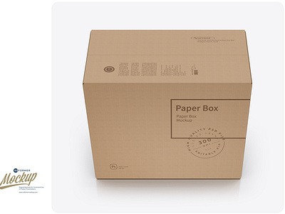 Kraft Paper Box Mockup