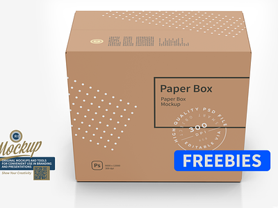 Kraft Paper Box Free Mockup