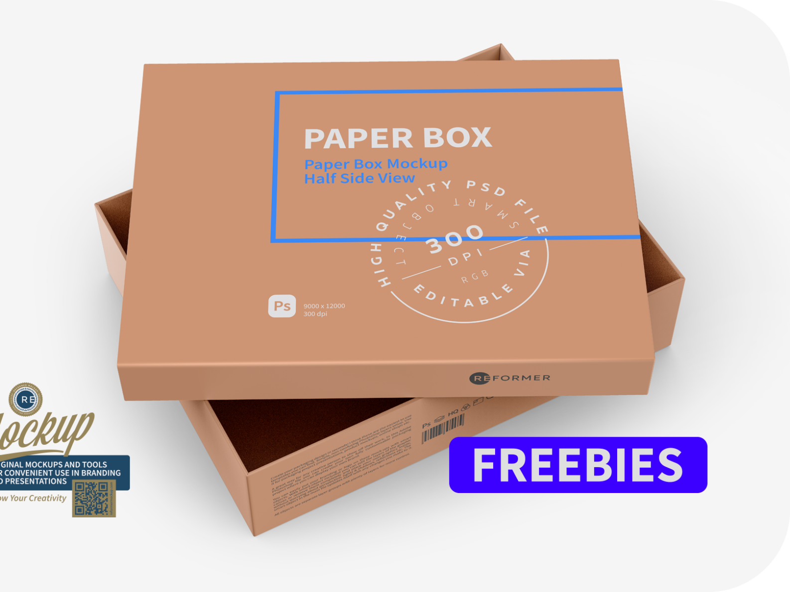 Kraft Box Free Mockup by Reformer Mockup on Dribbble