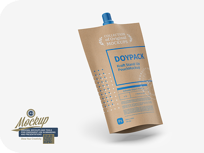 Kraft Stand-Up Pouch Mockup mock-up mockup package packaging