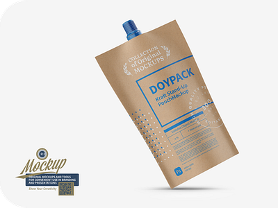 Kraft Stand-Up Pouch Mockup