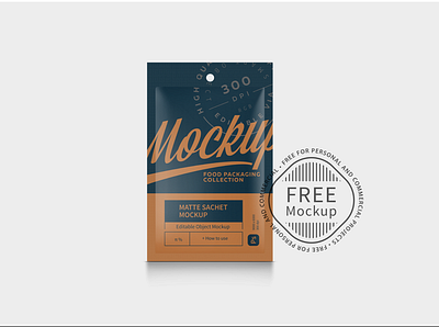 Matte Sachet Free Mockup design food free illustration mock up mockup package packaging psd template