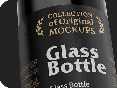 Glass Bottle Mockup design food illustration logo mock-up mockup package packaging psd template