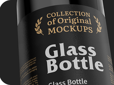 Glass Bottle Mockup