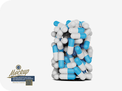 45 Capsules Mockup