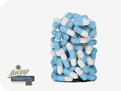 65 Capsules Mockup