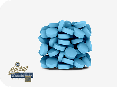 Round Pills Mockup