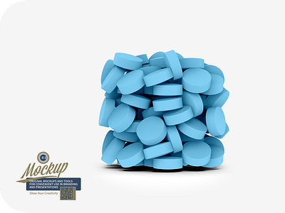 Round Pills Mockup