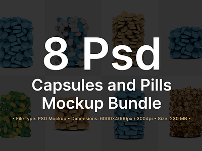 Capsules and Pills Mockup Bundle