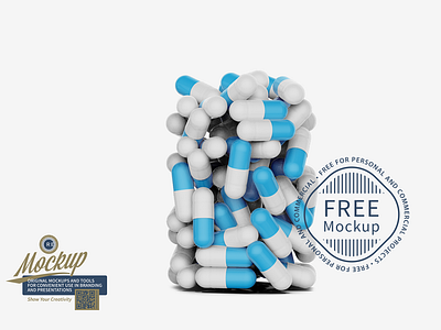 45 Capsules Free Mockup