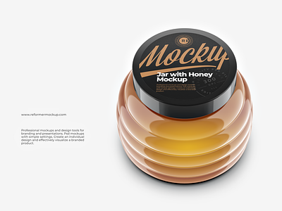 Jar with Honey Mockup