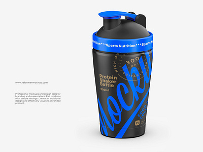 Protein Shaker Bottle Mockup HS 500ml branding coffee design food graphic design illustration logo mock up mockup mockups pack package packaging packaging mockup product psd smart object template ui vector