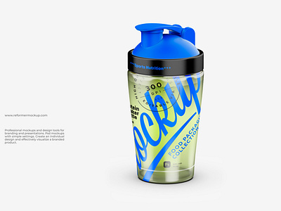 Transparent  Shaker Bottle Mockup HS 500ml