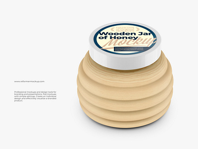 Wooden Jar of Honey Mockup