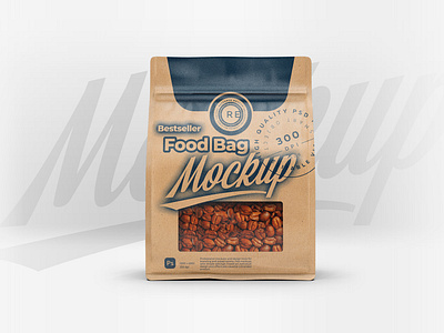 Kraft Paper Bag with Window Mockup