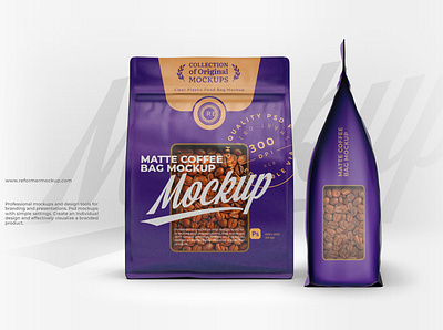 Matte Coffee Bag Mockup branding coffee design foil food graphic design illustration logo mock up mockup mockups pack package packaging packaging mockup product psd smart object template vector