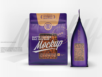 Matte Coffee Bag Mockup