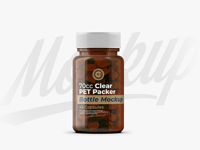 Amber Pills Bottle Mockup branding coffee design food graphic design illustration logo mock up mockup mockups pack package packaging packaging mockup product psd smart object template ui vector