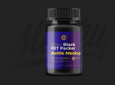 Black Pills Bottle Mockup branding coffee design food graphic design illustration logo mock up mockup mockups pack package packaging packaging mockup product psd smart object template ui vector