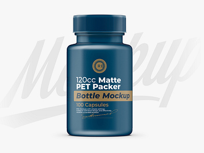 Matte Pills Bottle Mockup