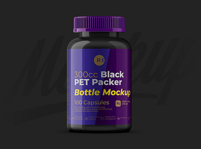 Black Pills Bottle Mockup 300CC branding coffee design food graphic design illustration logo mock up mockup mockups pack package packaging packaging mockup product psd smart object template ui vector