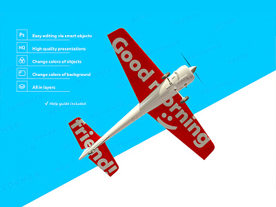 Download White Aerobatic Aircraft Mockup By Reformer Mockup On Dribbble