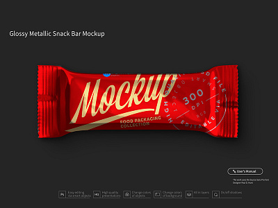 Glossy Metallic Snack Bar Mockup bar candy bar chocolate bar mockup exclusive mockup flow pack foil food glossy glossy metallic granola granola bar granola bar mockup metallic metallic pack metallic snack pack mock up mockup muesli bar muesli bar mockup reformer