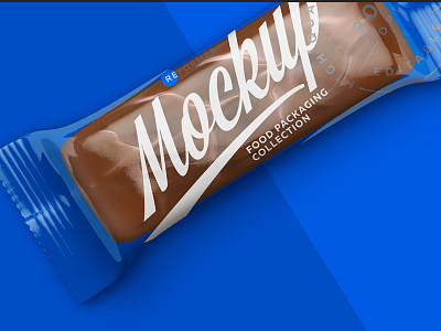 Transparent Chocolate Bar Mockup 50g