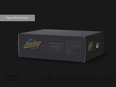Download 41 Metallic Paper Box With Hang Tab Front View Potoshop Yellowimages Mockups