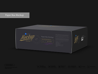 Download Paper Box Mockup Half Side View By Reformer Mockup On Dribbble