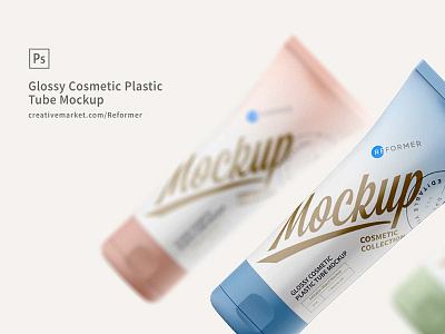 Cosmetic Plastic Tube Mockup Poster