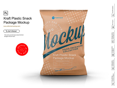 Kraft Snack Package​​​​​​​ Mockup