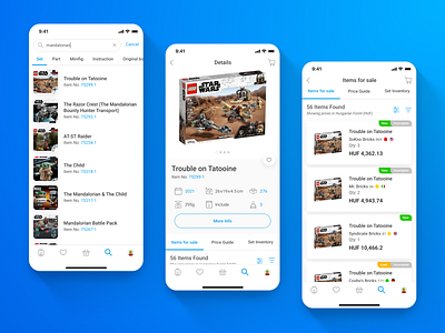 Bricklink - LEGO Marketplace app - 02 Search, Details, List