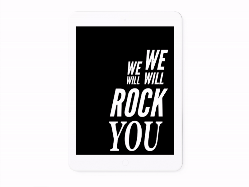 A Tribute To Queen 🎶 animation black black white blackandwhite header music queen quote sanserif tablet tribute typo typography website wewillrockyou