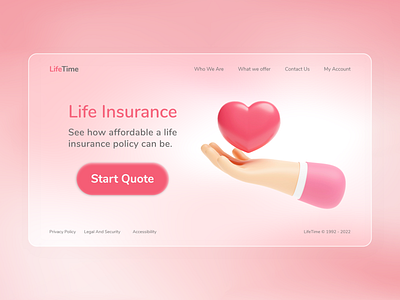Life Insurance Website Landing Page