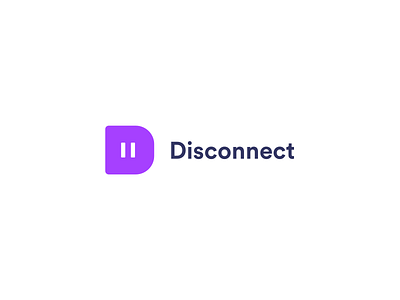 Disconnect to Reconnect branding design disconnect logo purple relax typography vector