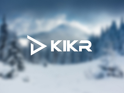 Kikr logo app branding gamification kikr logo snowboard